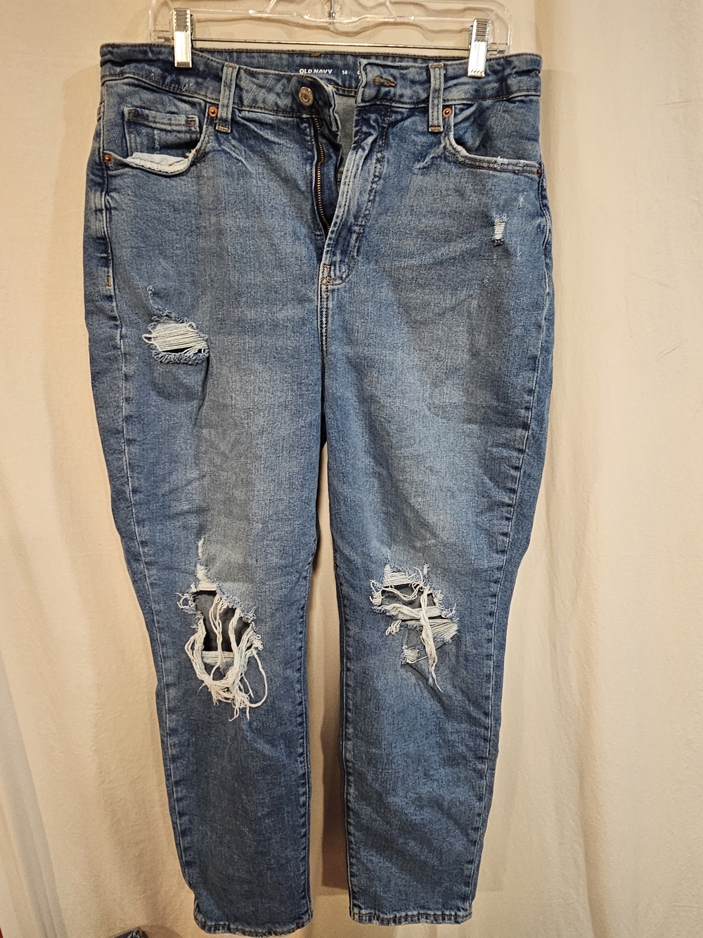 Old Navy Blue Ripped Skinny Jeans